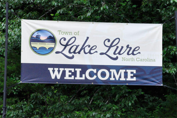 Lake Lure welcome sign